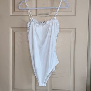 White Ruffle Bodysuit